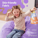Homguava 2FT Bean Bag Chair,Teardrop Bean Bags Small Beanbag Chair with Memory Foam Filled and Ultra Soft Corduroy Cover for Living Room, Bedroom (Small,Purple) by TinyTreasures Baby Boutique