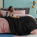 Bedsure GentleSoft Fluffy Black Blankets Queen Size for Bed, Thick Sherpa Faux Fur Fleece Fuzzy Plush Winter Warm Soft Full Queen Blankets, Bedroom Decor Black Gifts Cozy Gifts for Women Men, 90x90 by CozyNest Decor