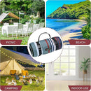 HX&OD Outdoor Picnic Blanket Extra Large, 80''*80'' Waterproof Picnic Mat with Stakes Foldable Camping Blanket Portable with Carry Strap for Beach Mat (Red, 80''*80'') by TinyTreasures Baby Boutique