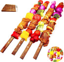 23.6 Inch Long Kabob Skewers,0.91Inch Wide Skewers for Kabobs,Metal Stainless Steel Skewers for Grilling,Extra Large Flat Kebab BBQ Skewers,Barbecue Kabob Sticks with Wood Handle,Set of 7 Kebob by GreenHaven Gardens