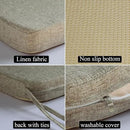 Chair Cushion for Dining Chairs with Ties Non Slip Memory Foam Kitchen Room Chair Pads for Outdoor Patio Furniture 4 Pack, Khaki by CozyNest Decor