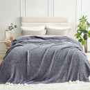 Snuggle Sac Heather Navy Oversized Twin-XL Size Blanket, Super Soft, Warm, Knit, 66x90 inches by TinyTreasures Baby Boutique