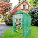 Walk-in Greenhouse Replacement Cover with Roll-Up Zipper Door- 56"x56"x76" PE Plant Gardening Greenhouse Cover for Gardening Plants Cold Frost Protection Wind Rain Proof (Frame Not Include) by GreenHaven Gardens