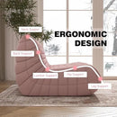 Big Bean Bag Chairs for Adults, 3 Seater Large Bean Bag Sofa, Fireside Chair Lazy Sofa Chair with High Density Comfortable Foam, Modern Bean Bag for Living Room, Bedroom, Office (Pink) by CozyNest Decor