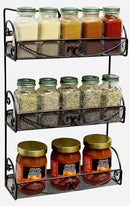 Deco Brothers 3 Tier Wall Mounted Hanging Spice Rack, Bronze by CozyNest Decor