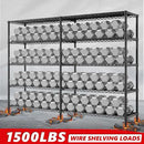 REIBII 1500LBS Storage Shelves Metal Shelving Unit 61.7''W Wire Shelving, 5 Tier Pantry Shelves Kitchen Shelves Adjustable Wire Shelf for Garage Shelving Heavy Duty, 61.7" W*72.4" H*15.8" D by CozyNest Decor