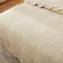 MarCielo 3-Piece 100% Cotton Oversized Bedspread Lightweight Quilt Coverlet Embroidery Farmhouse Bedding Set(TL Beige,Oversized Queen (100"x106")) by CozyNest Decor