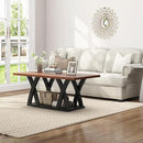47” Wood Coffee Tables for Living Room Rustic Stands with Storage Shelf Black Blown Coffee Tables for Living Room Farmhouse Center Stands with Shelf. Farmhouse Rectangle Center Table by CozyNest Decor