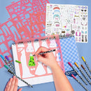 Fashion Angels Fashionista Sketch Set, Includes Sketch Pad with Stencils & Stickers, Fashion Design Sketch Book for Girls, Ideal Drawing Kit for Kids by TinyTreasures Baby Boutique