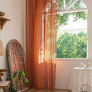 Sutuo Home Burnt Orange Boho Curtains 84 inches Long for Bedroom Living Room, Terracotta Crochet Lace Sheer Bohemian Hollow Knitted Tassels,Window Treatment Drapes Fall Decor, 1 Panel 59" W x 84" L by CozyNest Decor