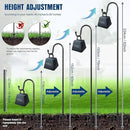 Ottsuls Shepherds Hooks with 5 Prongs Base for Outdoor - 92" Adjustable Bird Feeder Pole for Outside Hanging, Garden, Hummingbird Feeder, Plant Baskets, Solar Light Lanterns, Wedding Decor (1 Pack) by GreenHaven Gardens