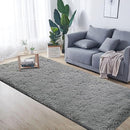 2x6 Runner Rug for Bedroom: Fluffy Shag Soft Washable Rugs Small Fuzzy Plush Indoor Carpet for Hallway Bedside Dorm Kids Girls Boys Room (Grey, 2'x6') by TinyTreasures Baby Boutique