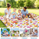 Poedist Extra Large Picnic Blanket Waterproof,80"x 80"Foldable Machine Washable Beach Blanket,Outdoor Blanket for 6-8 Adults,Suitable for Indoor Crawling,Park Beach,Camping,Hiking,Family Travel(Fruit by TinyTreasures Baby Boutique
