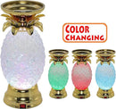 YAKii 9.5" Pineapple LED Color Changing Shine Lava Lamp,Swirling Water Waves Lamp Kid Safe Battery/USB Cable Operated,Table Lamp Candle Holder Table Decoration Gold by CozyNest Decor