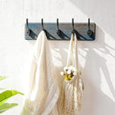Dseap Coat Rack Wall: Patented, Heavy-Duty, 5-Double-Hooks Wooden Wall Mounted Coat Rack Coat Hanger Hook Rail for Winter Coats Hat Jacket Clothing, Weathered Blue by CozyNest Decor