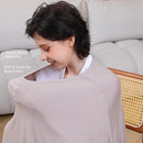 Multi-use Nursing Cover for Breastfeeding, 360°Full Coverage Nursing Poncho, Rayon Soft & Breathable Breastfeeding Cover up (Smooth Rayon, Warm Taupe) by TinyTreasures Baby Boutique