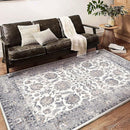 Washable Area Rug 4x6 Rugs for Living Room Retro Flowers Machine Non-Slip Bedroom Rug Vintage Trellis Throw Rug Distressed Carpet for Dining Room Office Carpet by TinyTreasures Baby Boutique