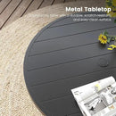 DIFY Outdoor Dining Table for 4, Round Patio Table with Umbrella Hole for Garden, Backyard and Porch (Black) by GreenHaven Gardens