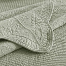 MarCielo 3-Piece 100% Cotton Oversized Bedspread Lightweight Quilt Coverlet Embroidery Farmhouse Bedding Set (TG Pale Green, Oversized Queen (100"x106")) by CozyNest Decor