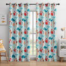 Kids Blackout Curtains - Ocean Whale Design, 100% Blackout, 2 Panels, Each W52×L84, Thermal Insulated for Bedroom, Noise Reducing, Excellent Colorfastness, Dive into an Underwater Adventure by TinyTreasures Baby Boutique