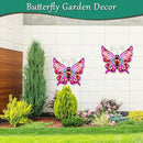 Solar Garden Light, Metal Butterfly Wall Art, 19" Large Hanging Decor for Garden Patio Fences Porch Yard Art Outdoor Wall Decor, Weatherproof Decorative Lighting, Housewarming Wedding Birthday Gift by CozyNest Decor