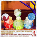 36 Inch Pop-Up Christmas Ball with 90 LED Lights for Outdoor Xmas Decor, 3-Piece Pre-Lit Iridescent Christmas Ball Ornaments Decor with Base, Outdoor 3D Glittered Standing Holiday Display by CozyNest Decor