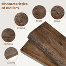Rustic Elm Wood Floating Shelf for Wall, Live Edge 48"W x 9.2"D x 1.4"H, 1 Pack with Invisible Bracket, Large Wall Mounted Storage Shelf for Living Room Bedroom Kitchen Bathroom Decor, Walnut Finish by TinyTreasures Baby Boutique