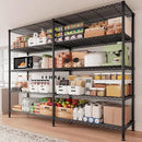 REIBII 1500LBS Storage Shelves Metal Shelving Unit 61.7''W Wire Shelving, 5 Tier Pantry Shelves Kitchen Shelves Adjustable Wire Shelf for Garage Shelving Heavy Duty, 61.7" W*72.4" H*15.8" D by CozyNest Decor