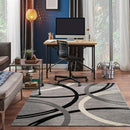Rugshop Modern Wavy Circles Design Square Area Rug 6'6" x 6'6" Gray by TinyTreasures Baby Boutique