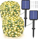 Ollny Solar String Lights for Outside, 2 Pack Total 132FT 400LED Solar Fairy Lights Outdoor, IP67 Waterproof 8 Modes String Lights for Tree Yard Garden Patio Party, Warm White by GreenHaven Gardens