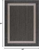 CAMILSON Outdoor Rug 6x9,Modern Outside Rugs for Patios Porches Waterproof Durable Washable Non-Shedding, Easy-to-Clean Indoor Outdoor Area Carpet (6 x 9, Bordered - Dark Gray/Light Gray) by CozyNest Decor