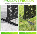 Outdoor Privacy Screen,72" H×47" W Metal Privacy Screen, Freestanding Privacy Fence Panels for Patio by GreenHaven Gardens