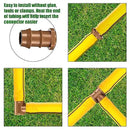 Irrigation Fittings Kit for 1/2 Inch Tubing Include 8 Tees, 8 Couplings, 8 Elbows and 8 End Cap Plugs Drip Irrigation Barbed Connectors, Drip Line Connectors Set by GreenHaven Gardens