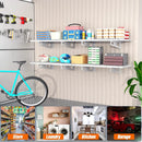 2-Pack 1.5x3FT Garage Shelving 17.7-inch-by-35.8-inch Wall Shelf Garage Storage Rack Wall Mounted Floating Shelves,White by GreenHaven Gardens