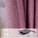 100% Blackout Linen Textured Drapes for Bedroom Pinch Pleated Curtains for Track System Portable Drapery for Sliding Glass Door/Storage/Space Room Divider, 70" Wx84 L, 1 PC, Lilac by CozyNest Decor