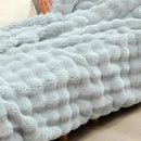 RYNGHIPY Faux Fur Throw Blanket Double Side Thick and Warm for Couch Plush Fluffy Faux Rabbit Fur Decoration for Sofa Chair and Bed Grey Winter Blanket (Grey, 51''x63'') by CozyNest Decor