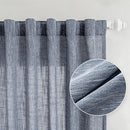 MYSKY HOME 108 Inches Long Ceiling Curtains, Light Filtering Boho Window Sheer Drapes for Living Room Patio Sliding Door Back Tab Elegant Look, 50" Wide x 108" Long, Dusty Blue, 2 Panels by CozyNest Decor