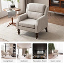 Kidol & Shellder Oatmeal Oversized Accent Chair for Living Room Set of 2 Modern Reading Chair with Back Wide Upholstered Comfy Single Sofa Chair Bedroom Lounge Side Corner Boucle Fabric Armchair by CozyNest Decor