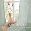 LAMIT 72 Inch Linen Sheer Curtains for Bedroom, Linen Textured Light Filtering Drapes Bronze Grommet Boho Neutral Panels for Farmhouse/Living Room, 2 Panels, 52 x 72 Inch, Light Sage by CozyNest Decor