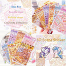 DIY 3D House Sticker, 6 Sets of Sticker Make Your Own Mini Shop Scenes Stickers for Kids Kawaii Cartoon Scene Stickers for Adult Relief Stress Pass The Time by TinyTreasures Baby Boutique
