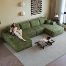 108" Sectional Couches for Living Room Modern Modular Sofa with L-Shape Couchs Upholstered Boneless Couch Deep Seat Sectional Couch with Chaise (Green, Right Facing Chaise+3Seaters+Ottoman) by CozyNest Decor