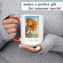 Personalized Coffee Mug, Custom Photo Caricature Gift, Funny Customized Coffee Gift for Men & Women, Custom Mugs with Pictures, Orange 15oz Customized Ceramic Tea Cup by TinyTreasures Baby Boutique