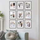 Sheffield Home 9 Piece Gallery Wall Frame Set, 11x14 Inch, Natural by CozyNest Decor