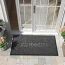 Yimobra Welcome Front Door Mat Outdoor, Heavy Duty Sturdy Non Slip Doormats, Rubber Backing, Low-Profile Entrance Rugs, Absorbent Resist Dirt, Easy Clean Patio Garage Floor Mats, 47X24 Inch, Grey by CozyNest Decor