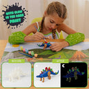 BONNYCO Dinosaur Toys for Kids Painting Kit 16 Figurines Kids Crafts Kits with Glow in The Dark Toys & Gifts for Boys 3 4 5 6 7 8 9 10 Years Old | Dinosaur Gifts Arts and Crafts Birthday Christmas by TinyTreasures Baby Boutique