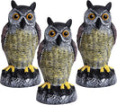 Galashield Owl Decoy | Plastic Owls to Scare Birds Away | Owl Statue for Garden & Outdoors - Pack of 3 by GreenHaven Gardens
