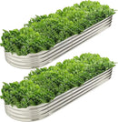 9' x 3' Metal Oval Raised Garden Bed Planter (2 PK) by CozyNest Decor