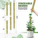 DUSPRO Natural Stackable Moss Pole for Plants Monstera, Forest Moss Sticks, Monstera Plant Support, Handmade Plant Stakes for Indoor Plants for Potted Plant to Grow Upward 02 pcs 22'' by GreenHaven Gardens