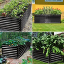 JERIA 6×3×2ft Galvanized Raised，Outdoor Metal Raised Garden Bed, Rectangular Deep Root Planter Box for Vegetables, Flowers, Herbs