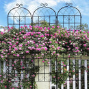 2 Pack Metal Garden Trellis for Climbing Plants 71" x 19.7" Outdoor Fence Rustproof Garden Trellis Support Roses Flower Lawn, Black 6FT by GreenHaven Gardens